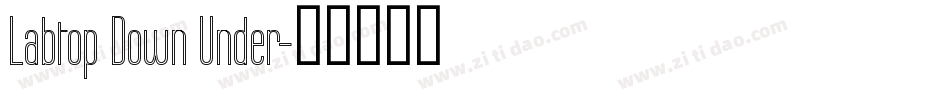 Labtop Down Under字体转换